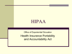 HIPAA Health Insurance Portability and Accountability Act