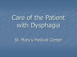 Care of the Patient with Dysphagia