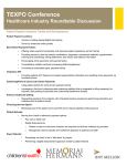 TEXPO Conference  Healthcare Industry Roundtable Discussion Patient Payment Industry Trends and Developments
