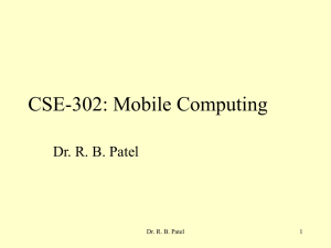 CSE 302-Mobile Computing Challenges