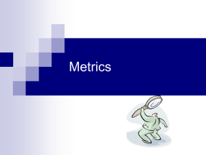 TECHNOLOGY-DRIVEN METRICS