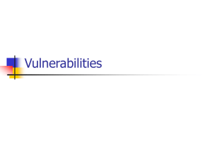 Vulnerabilities - University of Wolverhampton