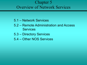 Chapter 5 Overview of Network Services