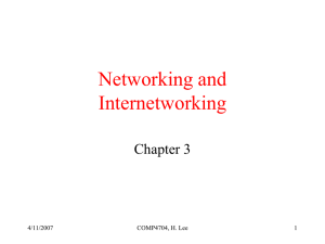 networking and internetworking