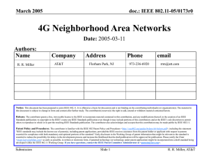 4G Neighborhood Area Networks