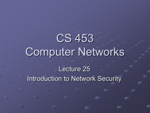 Lecture 25: Introduction to Network Security