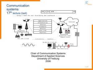 Communication systems 17th lecture (last)