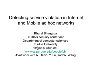 Detecting service violation in Internet and Mobile ad hoc networks