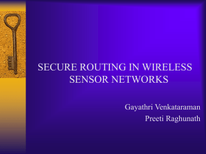 Secure Routing in Wireless Sensor Networks