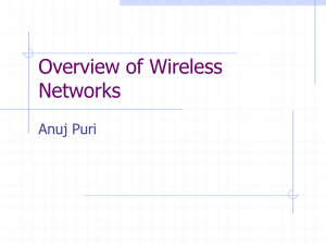 Overview of Wireless Networks