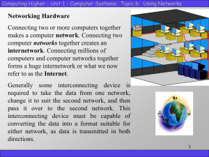 Topic 6: Using Networks - St Andrew`s High School