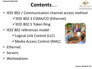 Computer Networks Lecture: Kholoud .AE Advantages of Network