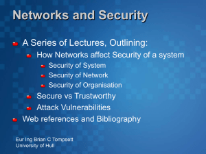 Network Security - University of Hull