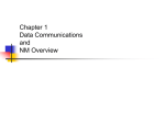 Data Communications and NM Overview