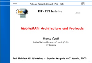 MobileMAN Architecture and Protocols