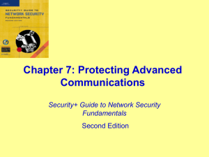 Chap 7: Protecting Advanced Communications