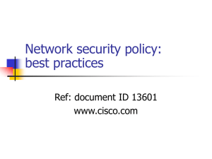 Network security policy: best practices