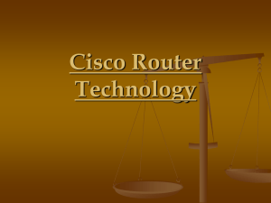 Cisco Router - SlidePapers