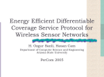 Energy Efficient Differentiable Coverage Service Protocol for