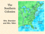 The Southern Colonies