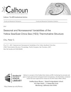 Seasonal and Nonseasonal Variabilities of the Chu, Peter C.