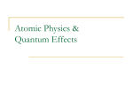 Atomic & Nuclear Physics