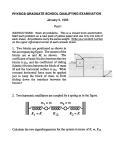 PHYSICS GRADUATE SCHOOL QUALIFYING