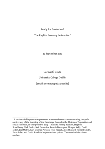 Ready for Revolution? The English Economy before c. 1800