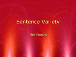 Sentence Variety PPT