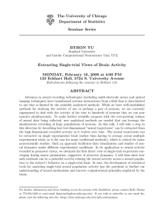 Extracting Single-trialViews of Brain Activity