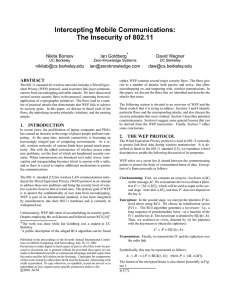 Intercepting Mobile Communications: The Insecurity of 802.11