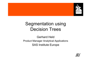 Segmentation using decision trees