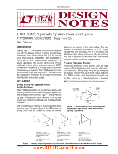 DN266 - LT1880 SOT-23 Superbeta Op Amp Saves Board Space in Precision Applications