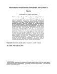 International Financial Risk, Investment and Growth in Nigeria: