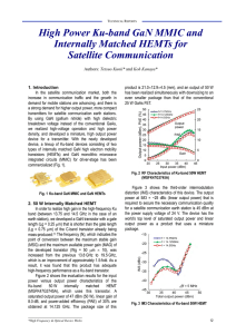 High Power Ku-band GaN MMIC and Internally Matched HEMTs for Satellite Communication