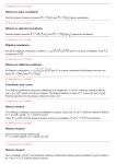 Distance in polar coordinates Distance in spherical coordinates