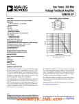 Low Power, 350 MHz Voltage Feedback Amplifier AD8039-EP