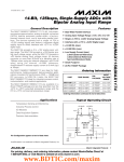 MAX1156/MAX1158/MAX1174 14-Bit, 135ksps, Single-Supply ADCs with Bipolar Analog Input Range General Description