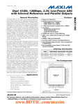 MAX1190 Dual 10-Bit, 120Msps, 3.3V, Low-Power ADC General Description