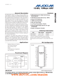 MAX1426 10-Bit, 10Msps ADC General Description Features