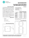 MAX698/MAX699 Low-Cost, Power-On Reset and Watchdog Controllers General Description