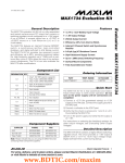 Evaluates:  MAX1733/MAX1734 MAX1734 Evaluation Kit General Description Features