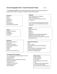 Human Geography Final - Country Research Project