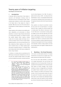 Twenty years of inflation targeting 1 Introduction