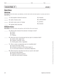 Nutrition Lesson Quiz  A Matching LESSON 1