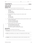 Cells and Life Lesson Quiz  B Multiple Choice LESSON 1