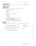 Abiotic Factors Lesson Quiz  A Multiple Choice 1.