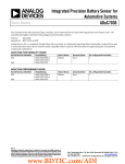 Integrated Precision Battery Sensor for Automotive Systems ADuC7036 Silicon Anomaly