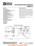 Phase Detector/Frequency Synthesizer ADF4002-EP  FEATURES