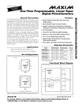 MAX5427/MAX5428/MAX5429 One-Time Programmable, Linear-Taper Digital Potentiometers General Description